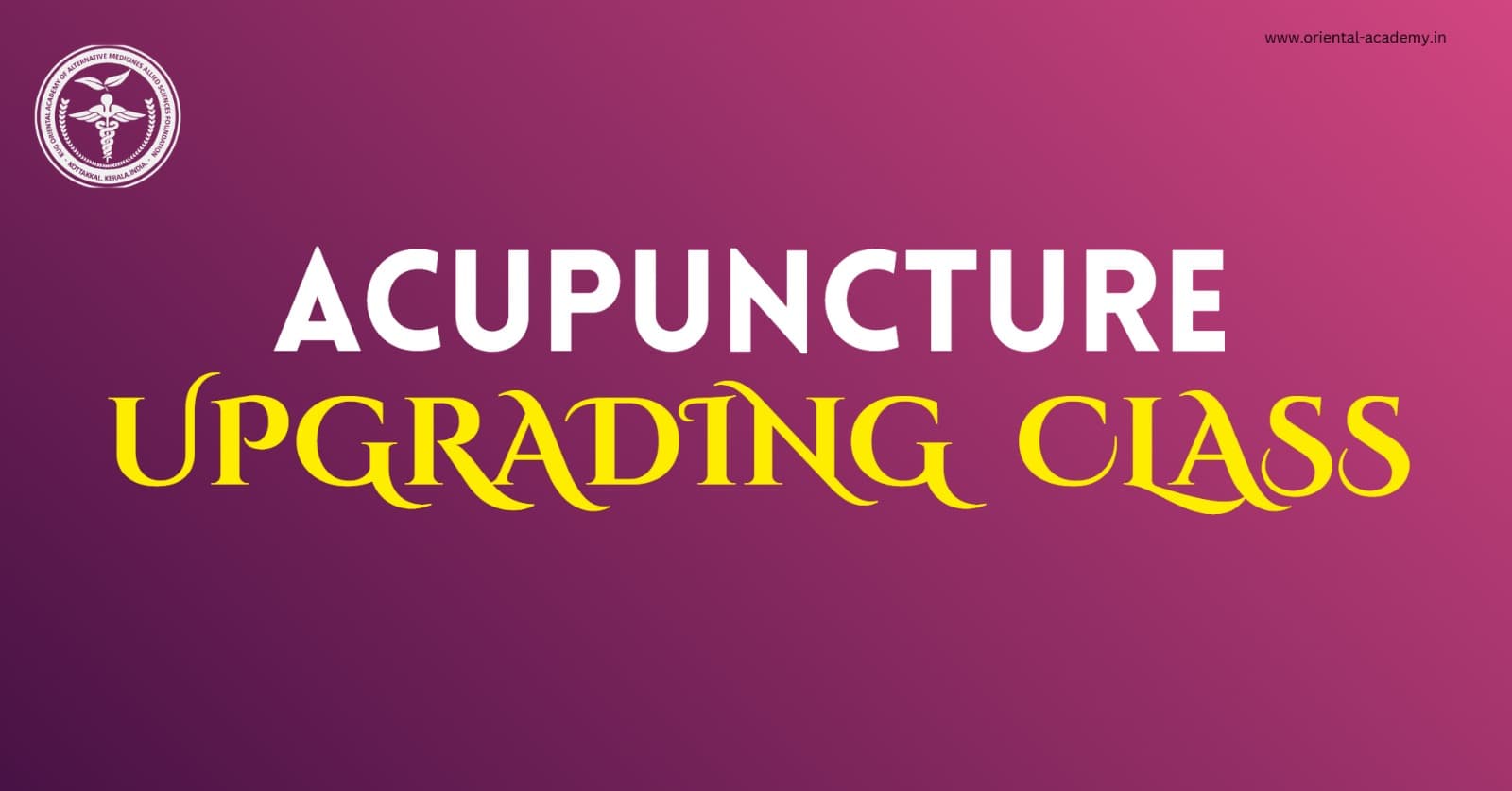 ACUPUNCTURE UPGRADING CLASS